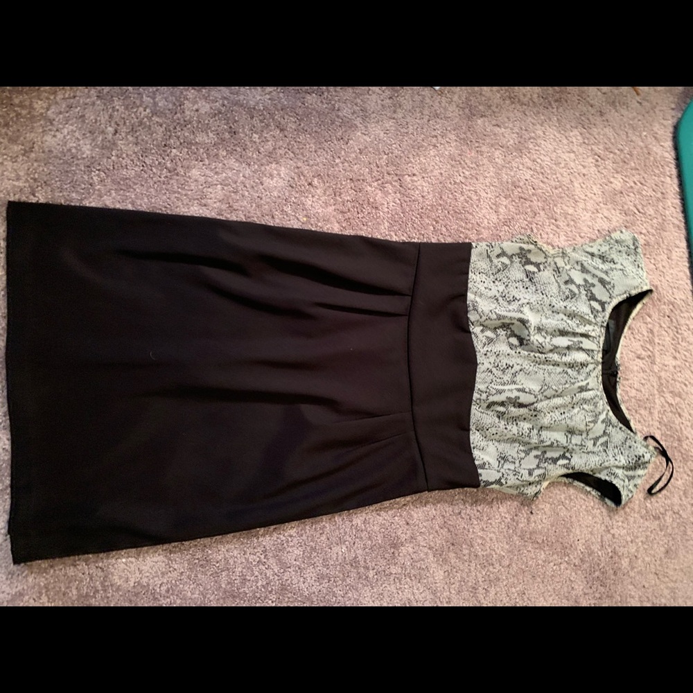 Black snake print on top dress